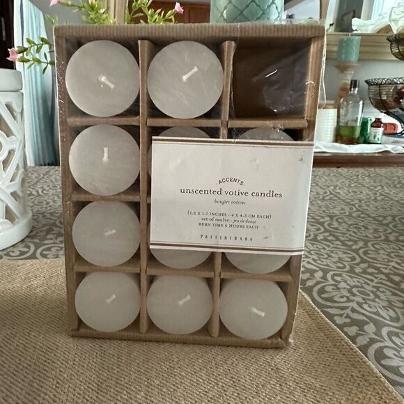 Pottery Barn Votive Candles + Rae Dunn Scented Large Candle Lot - Picture 6 of 7